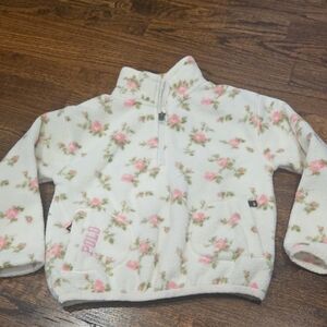 Polo by Ralph Lauren Kids Floral Fleece Hoodie - White and Pink